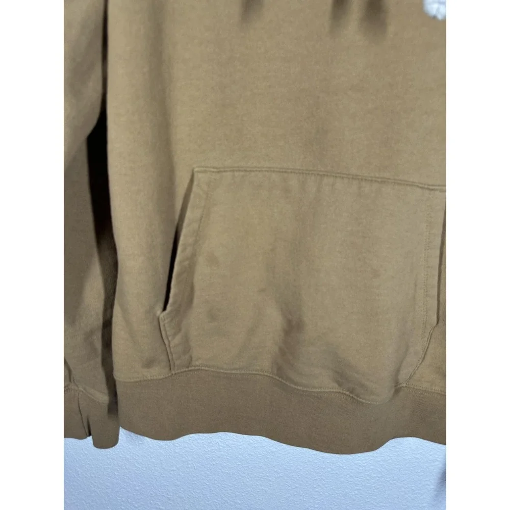 The North Face Hoodie Mens Small Brown Tan Pullover Fleece‎ Kangaroo Pocket